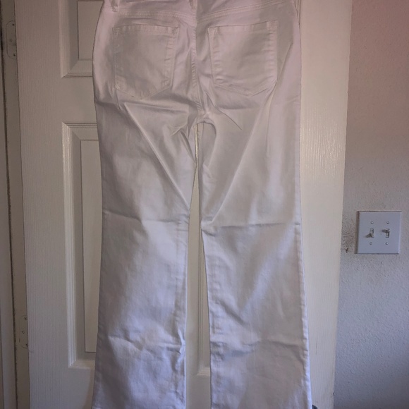 Ann Taylor Loft White Denim Trouser Jeans - Picture 2 of 3